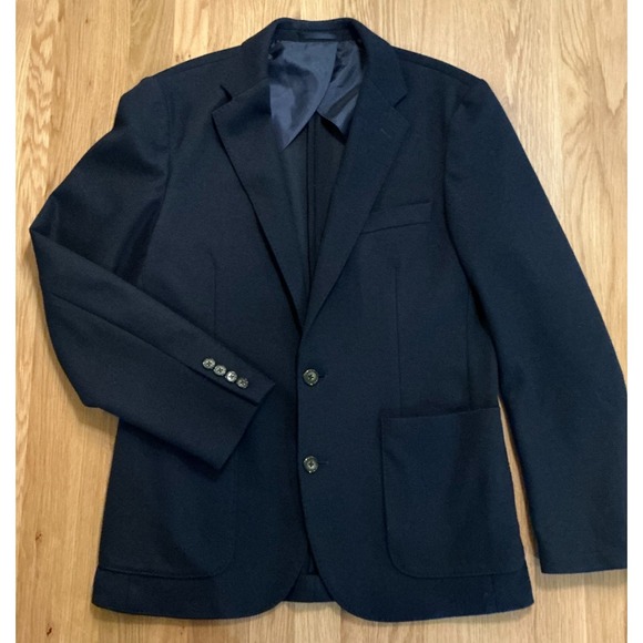 J.CREW Jackets & Blazers - J Crew Navy Knit Blazer Mens Small AX264 Casual Unstructured Sport Coat